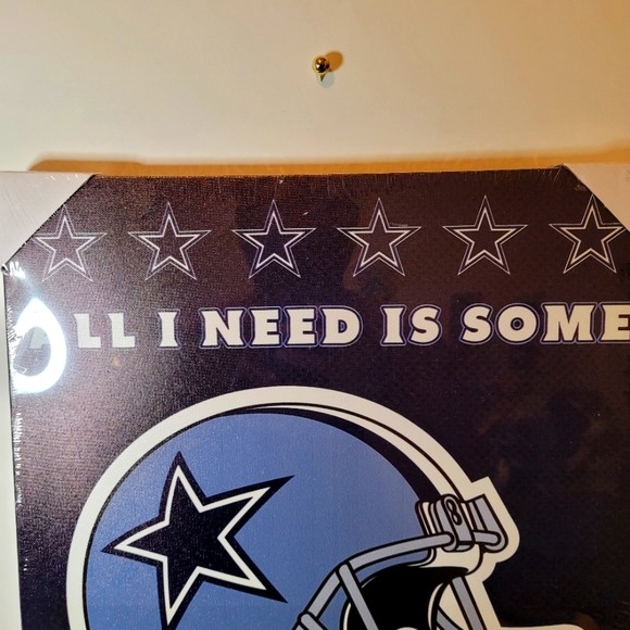NFL Dallas Cowboys Canvas Wall Decor 11 X 18 For Man Cave, Dorm, Living Room NEW - Picture 7 of 12
